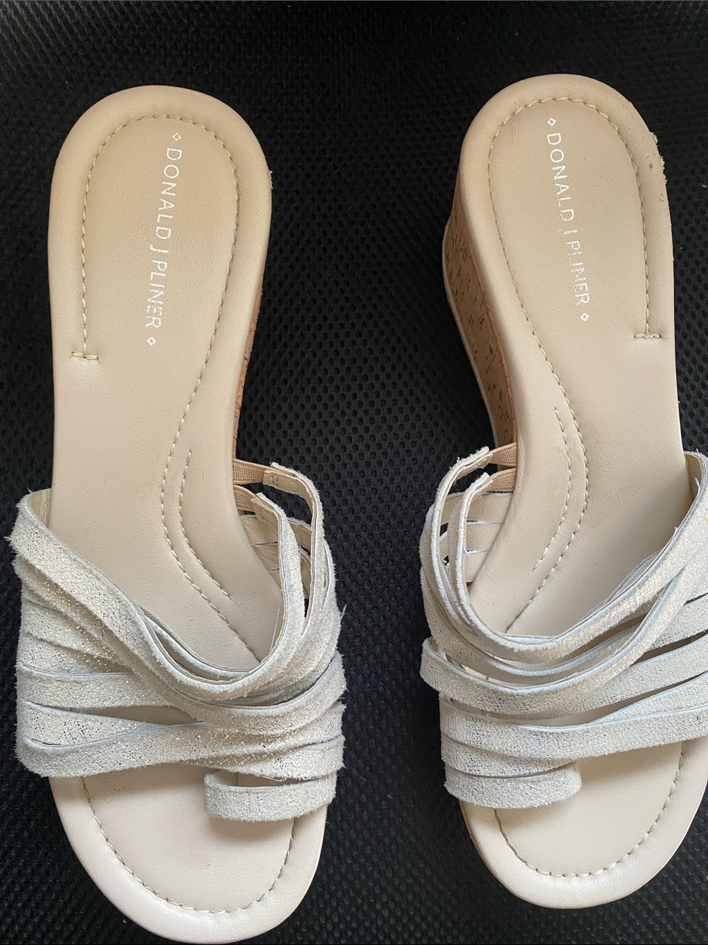 Donald J. Pliner Beige Knotted Slide Mules